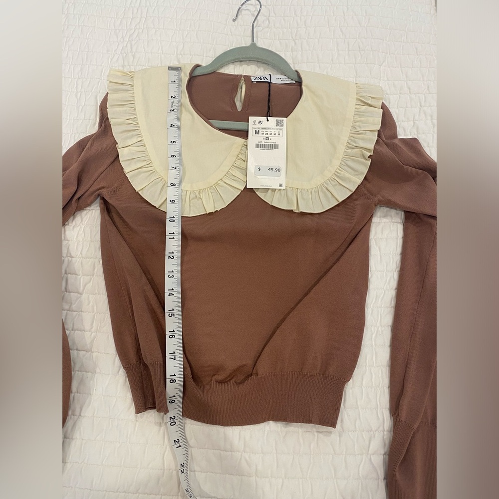 NWT Zara bib sweater